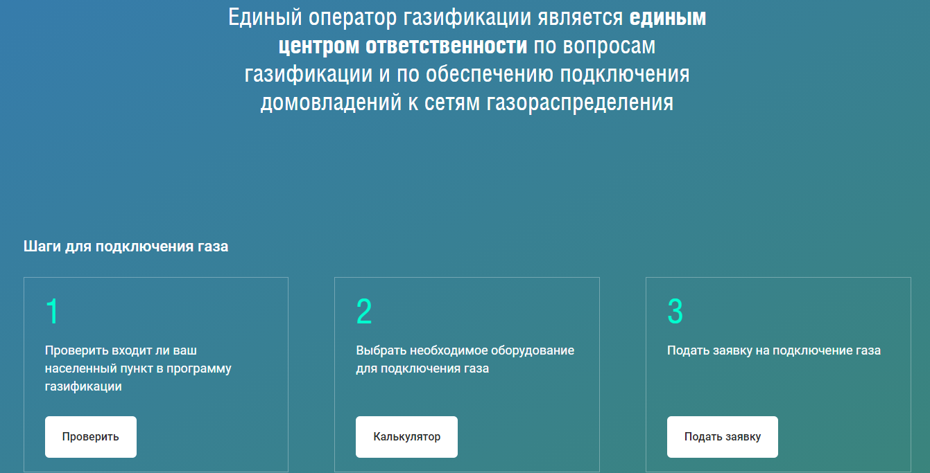 Информация о процедуре подачи заявки на технологическое присоединение к сетям газораспределения.